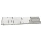 vidaXL Konijnenhok 403,5x80,5x71 cm gegalvaniseerd staal, Verzenden, Nieuw