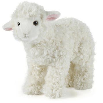 Living Nature schaap/lammetje knuffel - wit - pluche - 29, Verzenden, Nieuw