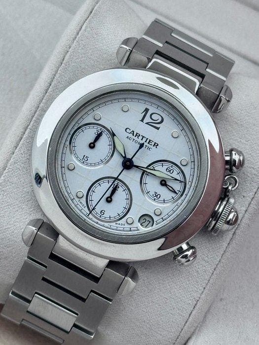 Cartier - Pasha C De Cartier Automatic Chronograph - - 2412, Sieraden, Tassen en Uiterlijk, Horloges | Heren