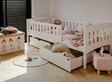 Kajuitbed met Lade Gino - 90 x 200 - Wit, Verzenden, Nieuw, 180 cm of meer, 85 tot 100 cm