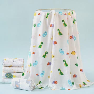 Zachte Katoenen Baby Swaddle Deken - 2 Laags Muslin, Sneldro, Verzenden, Nieuw