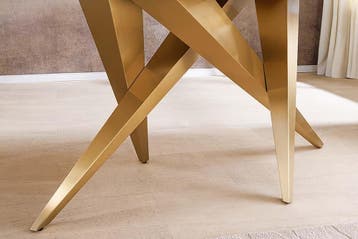 Design eettafel ART LIVING 200cm wit marmer keramiek metaal, Huis en Inrichting, Ophalen of Verzenden, Nieuw