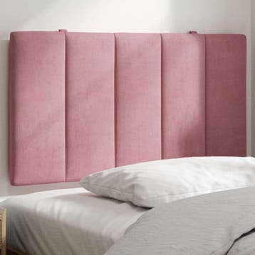 vidaXL Hoofdbordkussen Hanko 80 cm fluweel roze, Verzenden, Nieuw, Stof