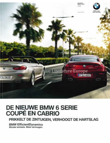 2010 BMW 6 SERIE BROCHURE NEDERLANDS, Nieuw, BMW, Author