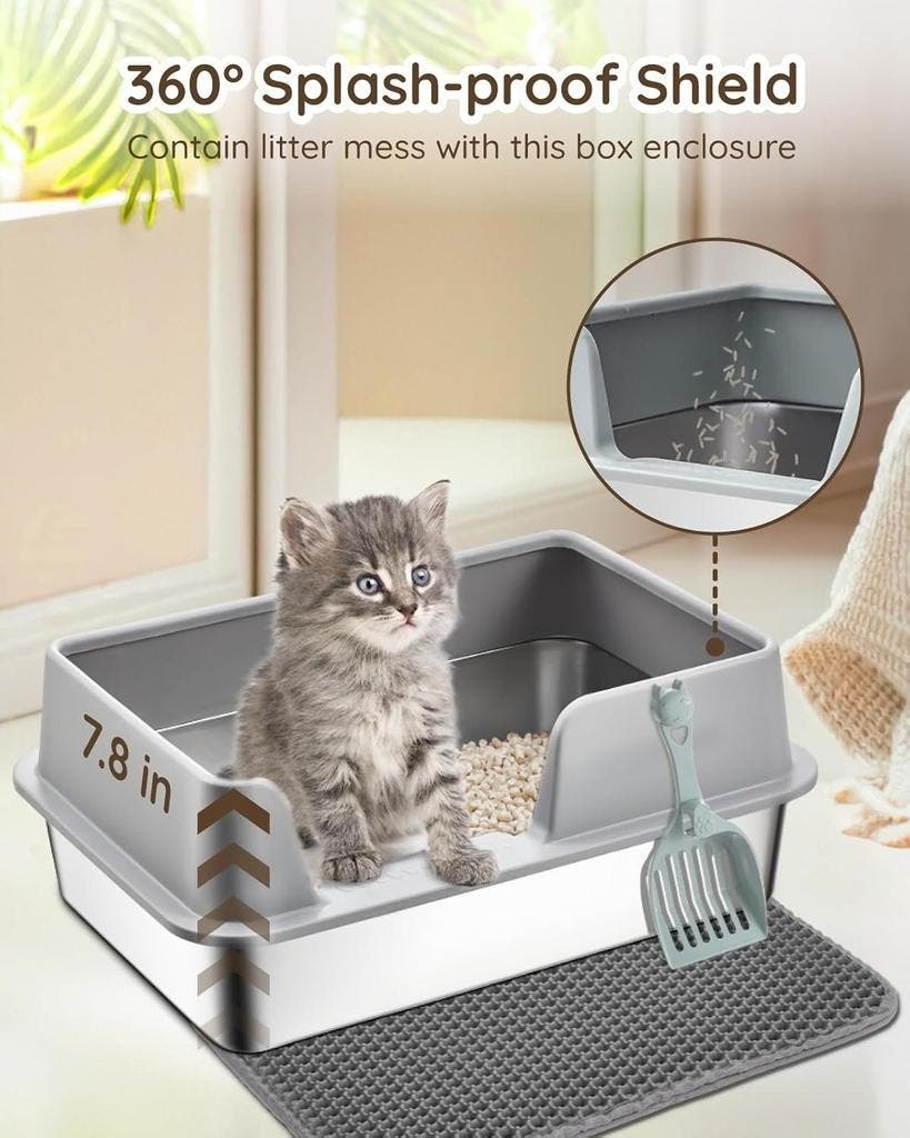 HOUSLUX Kattenbak Robuuste kattenbak die nooit nare geurtjes achterlaat