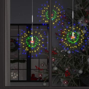 vidaXL 2 st Kerstverlichting vuurwerk 280 LEDs 20 cm, Diversen, Kerst, Verzenden, Nieuw