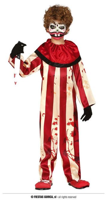 Killer Clown Jumpsuit kind Gestreept, Ophalen of Verzenden, Nieuw