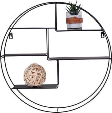 2dekans | Genk Wandplank Rond - Zwart Staal - Ø47 cm -, Ophalen of Verzenden, Zo goed als nieuw