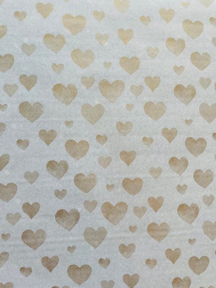 Zijde Vloeipapier Gouden Hartjes Vellen 200st, Hobby en Vrije tijd, Knutselen, Overige typen, Nieuw, Ophalen of Verzenden