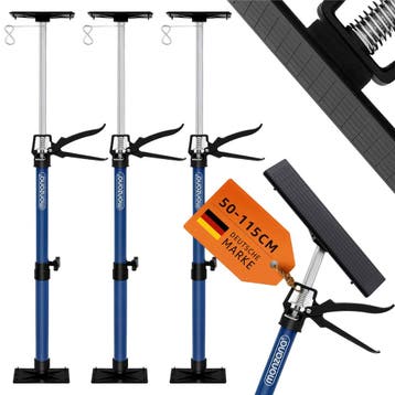 Bouwstempel Set van 3 Blauw Staal 50-115cm 30kg, Verzenden, Nieuw