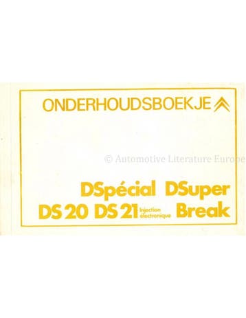 1972 CITROEN DS CLUB GARANTIE & ONDERHOUDS HANDLEIDING, Nieuw, Author