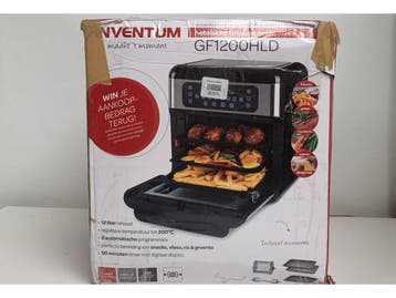 Inventum GF1200HLD - Heteluchtfriteuse - 12L - RVS, Witgoed en Apparatuur, Ovens, Verzenden, Nieuw