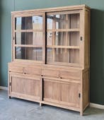 Buffetkast | Schuifdeuren | 200cm breed | massief hout |, 200 cm of meer, 150 tot 200 cm, Teakhout, Nieuw