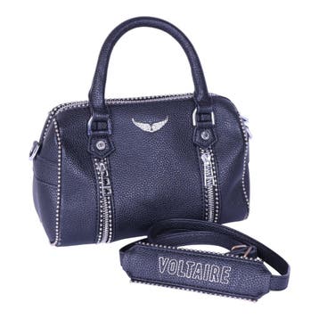 Zadig & Voltaire Sunny Studs Boston Tas Zwart, Verzenden, Zo goed als nieuw
