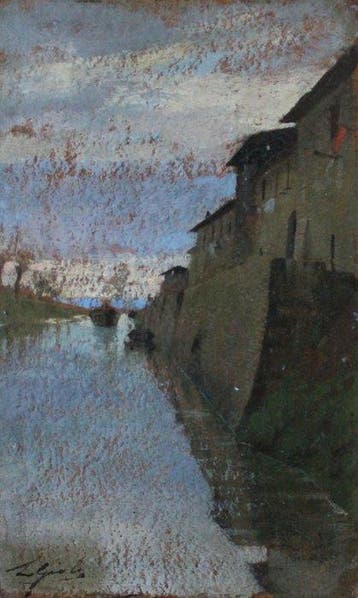 Luigi Gioli (1855–1947) - Rientro dei navicelli - Porto di