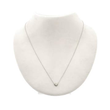Witgouden ankerschakel ketting met vaste hanger, Ophalen of Verzenden, Gebruikt, Goud, Goud