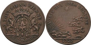 Kupferjeton 1748 Frankreich-vienne, Verzenden