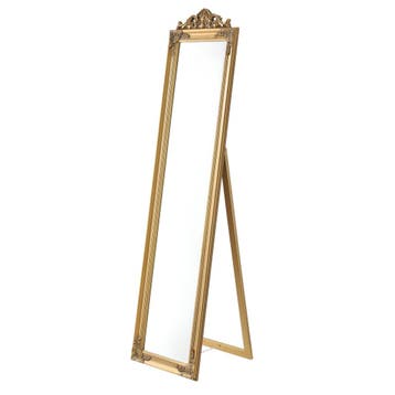 Spiegel vrijstaand met barok lijst verstelbaar 160x40 cm gou, Huis en Inrichting, Woonaccessoires | Spiegels, Verzenden, Nieuw