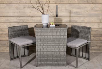 Barset - Niek  - Wicker - Grijs - Met Kussens - The Outsider, Verzenden, Nieuw