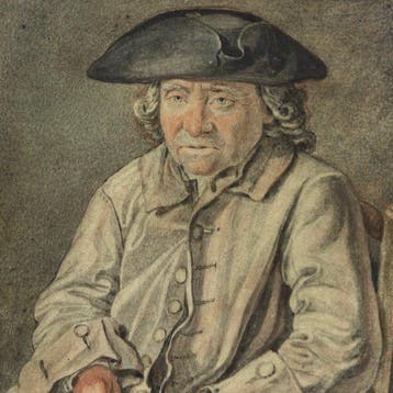 Franse school (XVIII) - Portrait d’homme au Tricorne -
