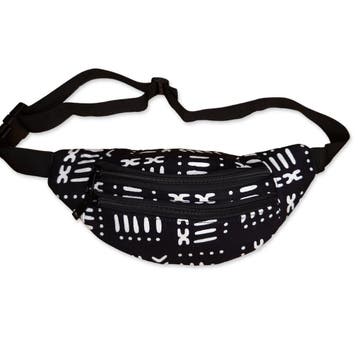 Afrikaanse print heuptasje / Fanny pack - Zwart witte bogola, Ophalen of Verzenden, Nieuw