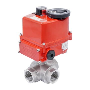 Rp 1-1/2 L-Port 3-Weg RVS Elektrische Kogelkraan 24 V, Verzenden, Nieuw