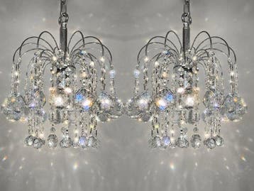 Swarovski - Kroonluchter (2) - Kristal, Chroom