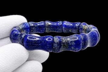 Armband van natuurlijke lapis lazuli van topkwaliteit -