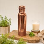 Puur koperen fles flower of life zijdefinish 750 ml, Ophalen of Verzenden, Nieuw