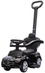 Eco Toys Zwart Mercedes Benz Loopauto met Duwstang, Verzenden, Nieuw, Loopvoertuig