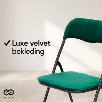 2dekans | Infinity Goods Klapstoel - Vouwstoel - Fluweel -, Ophalen of Verzenden, Zo goed als nieuw