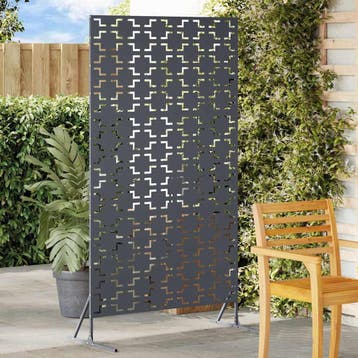 vidaXL Privacyscherm 100 x 50 x 180 cm Staal Antraciet, Verzenden, Nieuw, IJzer