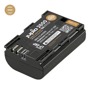 Jupio accu Canon LP-E6P Ultra USB-C Edition  (2600mAh), Ophalen of Verzenden, Nieuw
