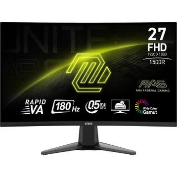 MSI MAG 27C6F 27 Rapid VA, FHD, 180Hz, 0.5ms, Verzenden, Zo goed als nieuw