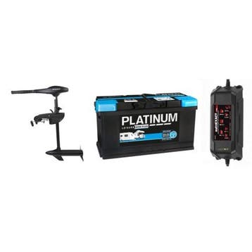 Fluistermotor 58LBS + 100ah AGM accu + 10ah acculader, Verzenden, Nieuw