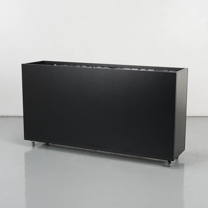 Verrijdbaar plantenbak Foundry - Zwart - 90 x 166 x 40 cm, Huis en Inrichting, Kamerplanten, Ophalen of Verzenden
