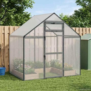 vidaXL Vogelkooi Antracietkleurig 181,5 x 112,5 x 173,5 cm, Dieren en Toebehoren, Verzenden, Nieuw