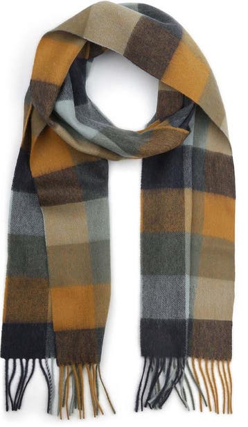 Barbour Sjaal Tattersall Blauw Beige maat one size Heren, Verzenden, Nieuw, Barbour