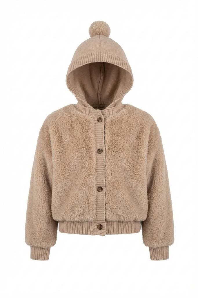 Donsje Jas Meisjes in maat 92 Beige, Kinderen en Baby's, Kinderkleding | Overige, Jongen of Meisje, Zo goed als nieuw, Verzenden