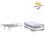 Dubbel Divan dwarsgespannen spiraalbodem, Verzenden, Nieuw