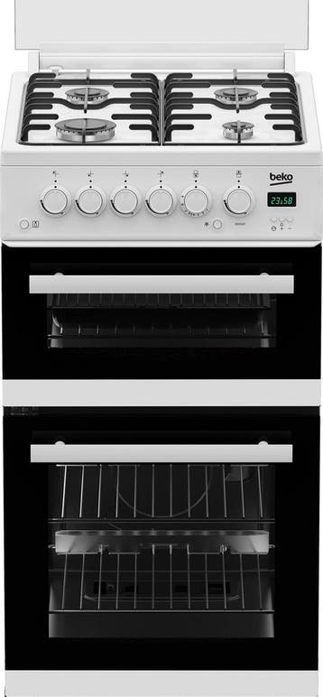 Beko EDG507W fornuis 50 cm Vrijstaande Gasfornuis, Ophalen of Verzenden, Nieuw