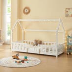 Kinderbed Sisimiut met uitvalbeveiliging 90x200 cm wit, Kinderen en Baby's, Kinderkamer | Bedden, Verzenden, Nieuw