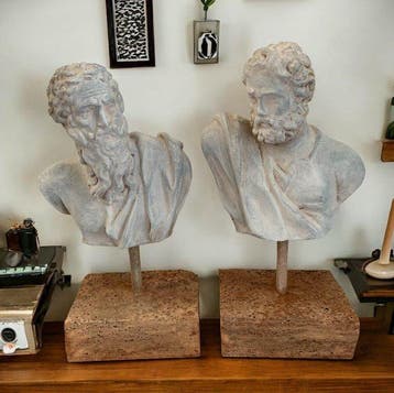 sculptuur, San Pietro e Paolo - 30 cm - Steen