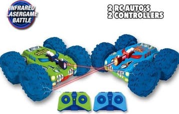Gear2Play RC KOMBAT MISSION -Lasergame Battle - 2 autos, 2, Ophalen of Verzenden, Gebruikt