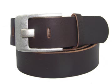 100% Leren kwaliteits riem 5 cm breed Donkerbruin, Verzenden, Nieuw