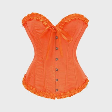 Sexy Jacquard Bustier Corset met Ruches en Push-Up Effect -, Verzenden