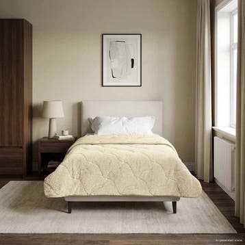 vidaXL Zomer Dekbed Crème 140 x 200 cm Microfiber en Teddy, Verzenden, Nieuw