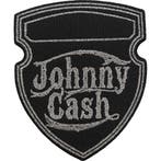 Johnny Cash - Metallic Shield - patch officiële merchandise, Ophalen of Verzenden, Nieuw, Kleding