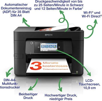 Epson Workforce Pro WF-4820DWF A4 wifi Multifunctionele I..., Computers en Software, Verzenden, Nieuw