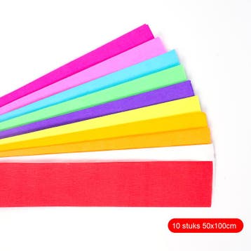 Vliegerpapier Crepe Papier Gekleurd Vloeipapier 10 Stuks 50x, Verzenden, Nieuw